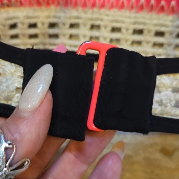 Victoria's Secret Sylish Hot Pink and Black Bikini Bralette Top - Picture 7 of 10